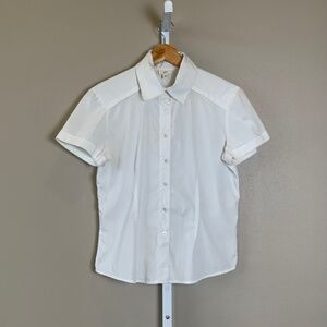 J.Jill Roll-sleeve Button-up Blouse